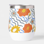Modern Abstract Flowers Boho Wavy (右面)