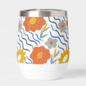 Modern Abstract Flowers Boho Wavy (背面)