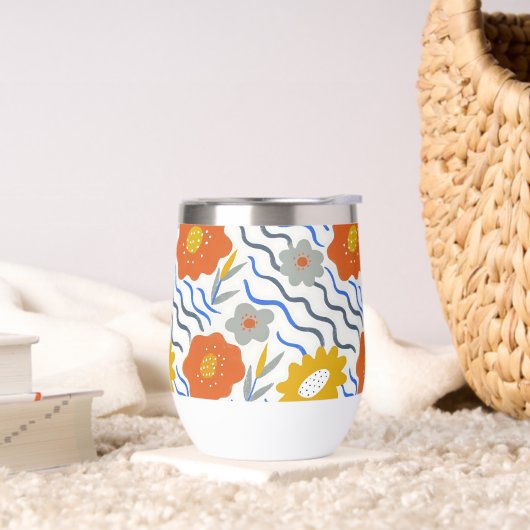Modern Abstract Flowers Boho Wavy (リビング)