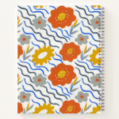 Modern Abstract Flowers Boho Wavy ノートブック (裏面)