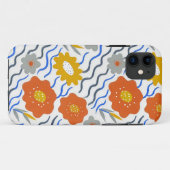 Modern Abstract Flowers Boho Wavy Case-Mate iPhoneケース (裏面(横))
