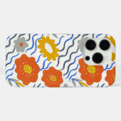 Modern Abstract Flowers Boho Wavy Case-Mate iPhoneケース (裏面 (横))
