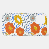 Modern Abstract Flowers Boho Wavy Case-Mate iPhoneケース (裏面 (横))