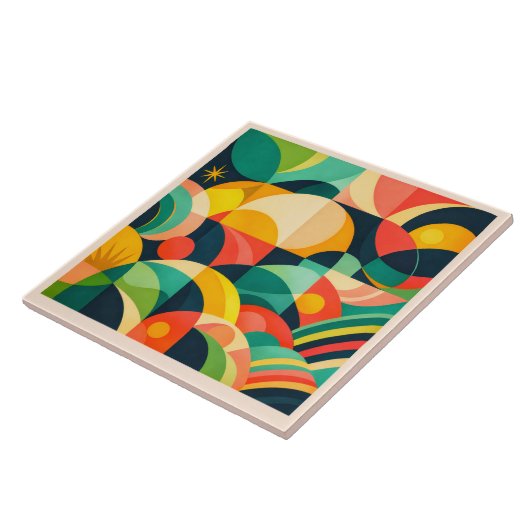 Modern Abstract Geometric  タイル (側面)