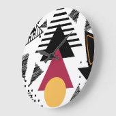 Modern Abstract geometric art ラージ壁時計 (傾斜)