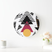 Modern Abstract geometric art ラージ壁時計 (ホーム)