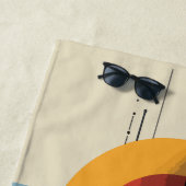 Modern Abstract Geometric Art Composition ビーチタオル (インサイチュ)