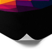 Modern Abstract Geometric Art | Gautama Buddha ポスター (角)