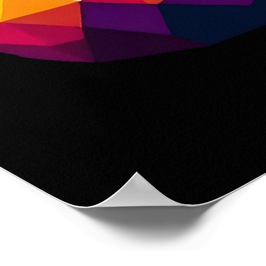 Modern Abstract Geometric Art | Gautama Buddha ポスター (角)