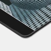 Modern Abstract Geometric Black White Pattern デスクマット (コーナー)