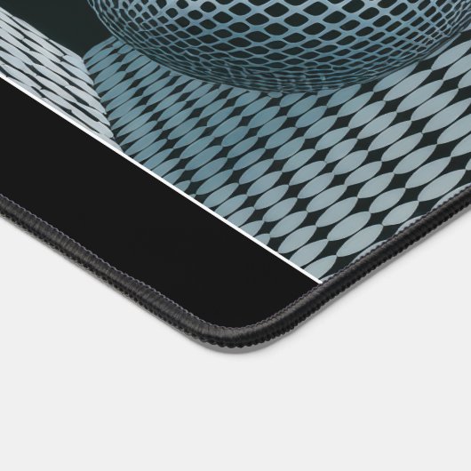 Modern Abstract Geometric Black White Pattern デスクマット (コーナー)