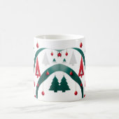 Modern Abstract Geometric Christmas Mug コーヒーマグカップ (中央)