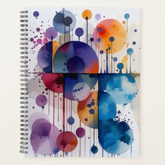 Modern Abstract Geometric Circles プランナー手帳 (正面)