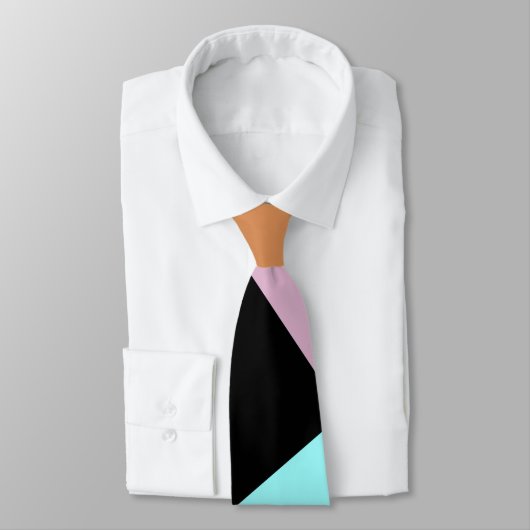 Modern abstract geometric color block pattern ネクタイ (タイ)