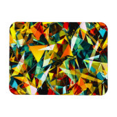 Modern Abstract Geometric Colorful Crystal Glass マグネット (横)