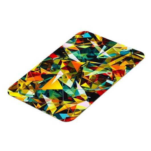 Modern Abstract Geometric Colorful Crystal Glass マグネット (左側)