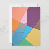 Modern Abstract Geometric Colorful Custom Name  ノートカード (裏面)