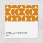 Modern Abstract Geometric Colorful Professional スクエア名刺 (正面)