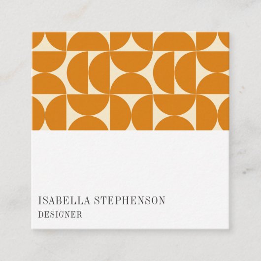 Modern Abstract Geometric Colorful Professional スクエア名刺 (正面)