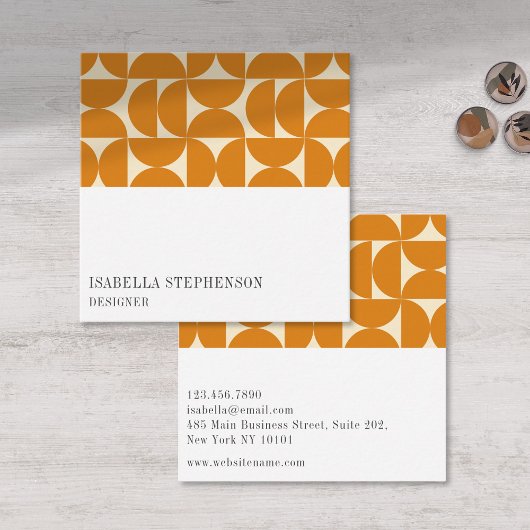 Modern Abstract Geometric Colorful Professional スクエア名刺