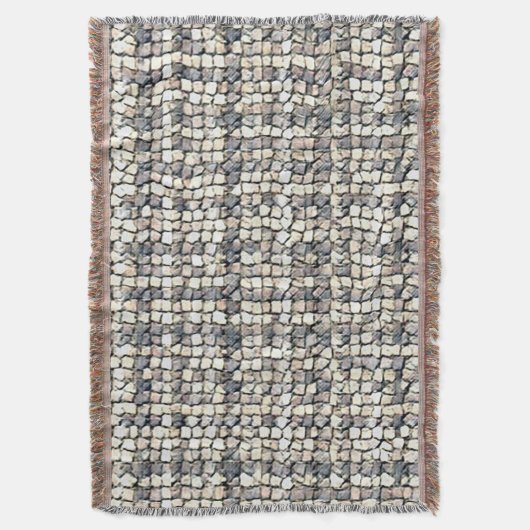 Modern abstract geometric digital pattern 1259 スローブランケット (正面縦)