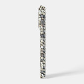 Modern abstract geometric digital pattern 1259 iPhoneケース (左側面)