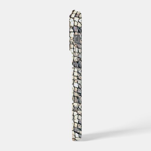 Modern abstract geometric digital pattern 1259 iPhoneケース (左側面)