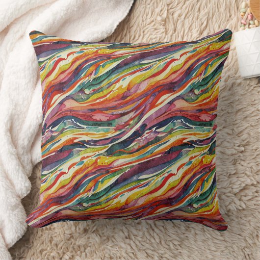 Modern abstract geometric digital pattern 40 クッション (ブランケット)