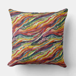 Modern abstract geometric digital pattern 40 クッション