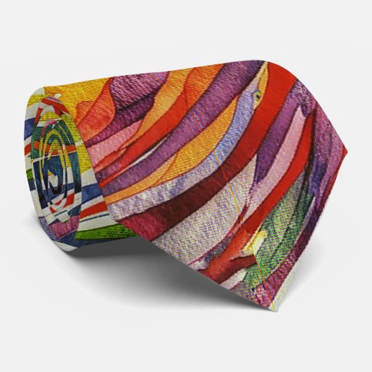 Modern abstract geometric digital pattern 40 ネクタイ (ロール)