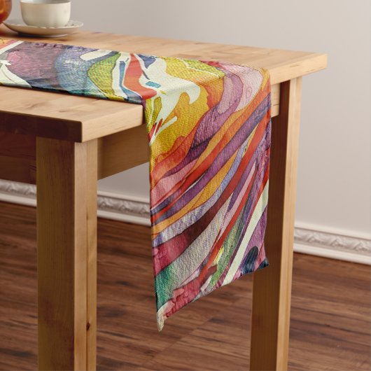 Modern abstract geometric digital pattern 40 ミディアムテーブルランナー (インサイチュ)