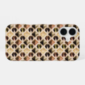 Modern abstract geometric digital pattern 58 iPhone 16ケース (裏面横)