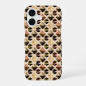 Modern abstract geometric digital pattern 58 iPhone 16ケース (裏面)