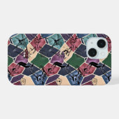 Modern abstract geometric digital pattern 59 iPhone 15ケース (裏面横)