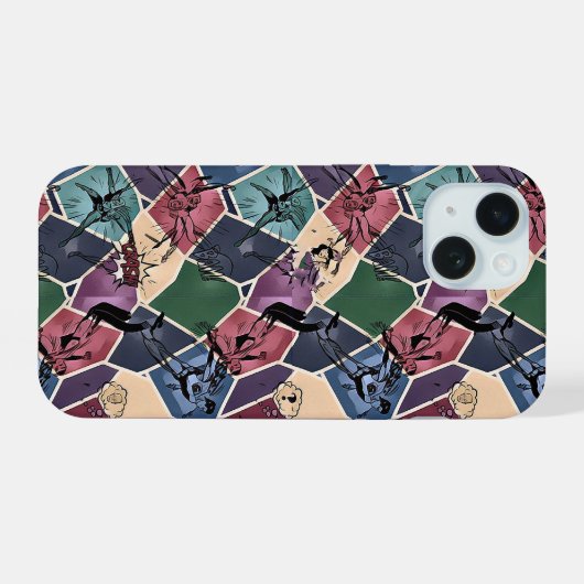 Modern abstract geometric digital pattern 59 iPhone 15ケース (裏面横)