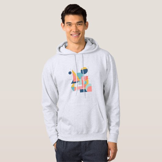 Modern Abstract Geometric Hoodie Design, Minimalis パーカ (正面フル)