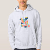 Modern Abstract Geometric Hoodie Design, Minimalis パーカ (正面)