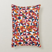 Modern Abstract Geometric Leaves Pattern アクセントクッション (正面(垂直))