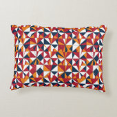 Modern Abstract Geometric Leaves Pattern アクセントクッション (裏面)