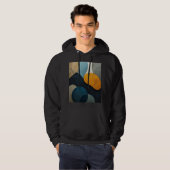Modern Abstract Geometric Shapes Textured Art パーカ (正面フル)