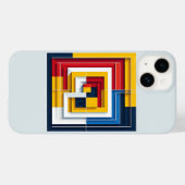 Modern Abstract Geometric Square Phone Case Prime Case-Mate iPhoneケース (裏面 (横))