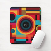 Modern Abstract Geometric Vibrant Energetic Shapes マウスパッド (マウス)