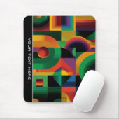 Modern Abstract Geometric Vibrant Energetic Shapes マウスパッド (マウス)
