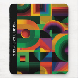 Modern Abstract Geometric Vibrant Energetic Shapes マウスパッド