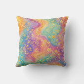 Modern Abstract Glitter Floral Monogram Design     クッション (裏面)