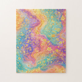 Modern Abstract Glitter Floral Monogram Design     ジグソーパズル