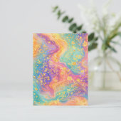 Modern Abstract Glitter Floral Monogram Design     ポストカード (スタンド正面)