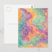 Modern Abstract Glitter Floral Monogram Design     ポストカード (正面/裏面)