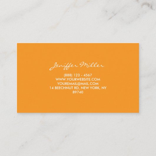 Modern Abstract Glitter Floral Monogram Design     名刺 (裏面)