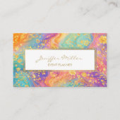 Modern Abstract Glitter Floral Monogram Design     名刺 (正面)